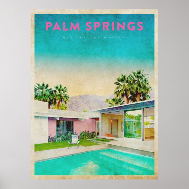 Vintage Palm Springs Architektur Poster (Vorne)