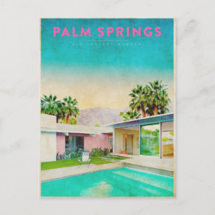 Vintage Palm Springs Architektur  Postkarte