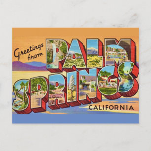Vintage Palm Springs Grußpostkarte Postkarte