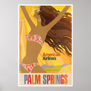 Vintage Palm Springs Kunstkalender Kalifornien Rei Poster