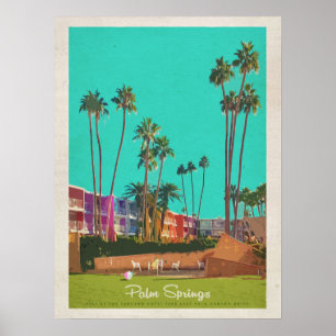 Vintage Palm Springs Sommerreise Poster