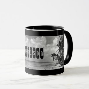 Vintage-Palmbaum Personalisiert Tasse