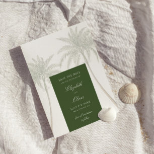 Vintage Palmbaumhochzeit Save The Date