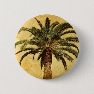 Vintage Palme - Individuelle Tropenvorlage Button