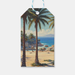 Vintage Palmen Côte d'Azur Geschenkanhänger