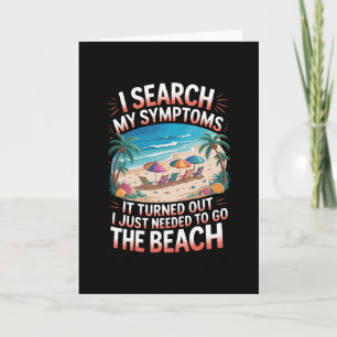 Vintage Palmen Retro-Ozean Zum Strand Gehen Benöti Karte