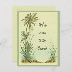 Vintage Palmen Wir sind zum Strand gegangen Postkarte