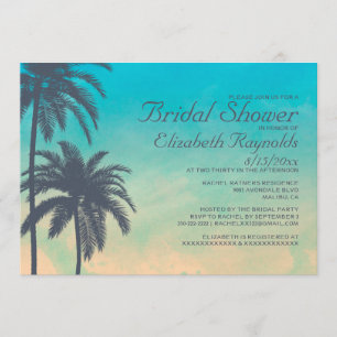 Vintage Palmenbaum Bridal Dusche Einladungen