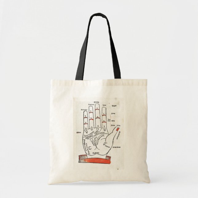 Vintage Palmistry-Tasche Tragetasche (Vorne)