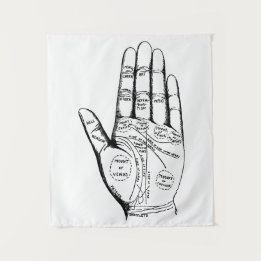 Vintage Palmpalmenübersicht Wandteppich