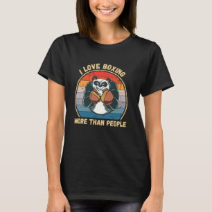 Vintage Panda I Liebe Boxen mehr als Leute Boxin T-Shirt