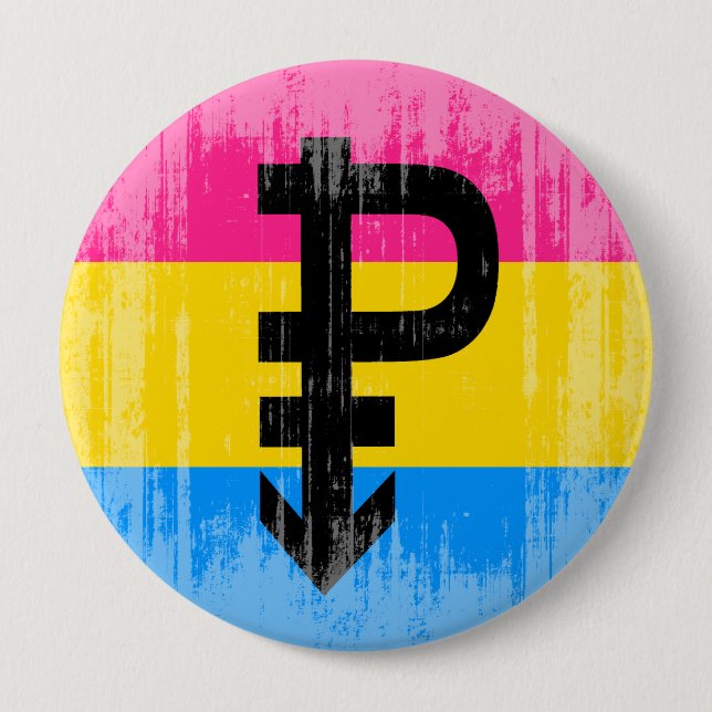 Vintage Pansexual-Flagge Button (Vorderseite)