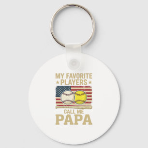Vintage Papa Baseball Softball Spieler Shirt Desig Schlüsselanhänger