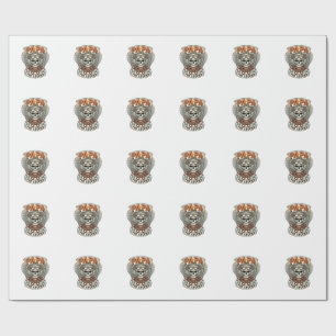Vintage Papa Biker-Totenkopf-Legende Geschenkpapier