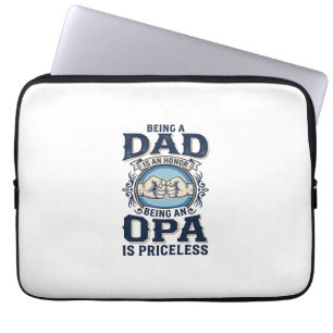 Vintage Papa und Opa Fist Bump Shirt Design_1 Laptopschutzhülle