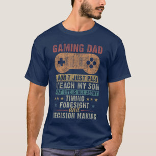 Vintage Papa zum Vatertag lustig Gaming Vater Sohn T-Shirt