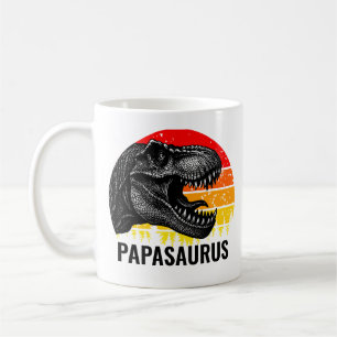 Vintage Papasaurus T-Rex Sonnenuntergang Kaffeetasse