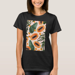 Vintage-Papaya-Fruchtmuster-Kunst T-Shirt