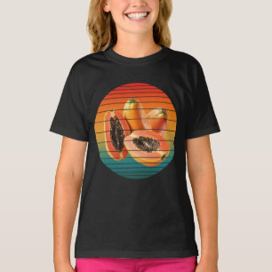 Vintage-Papayafrüchte gesunde vegane Lebensmittel T-Shirt