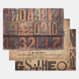 Vintage Papierblätter zum Entpacken Geschenkpapier Set