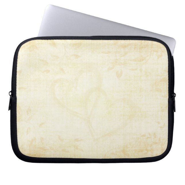 Vintage Papierhochzeit Laptopschutzhülle (Vorderseite)