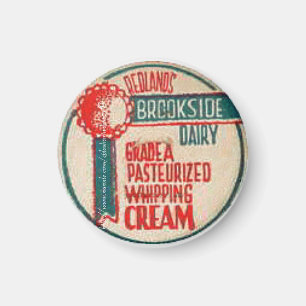 "Vintage Papierkappe-Redlands Brookside Dairy" Magnet