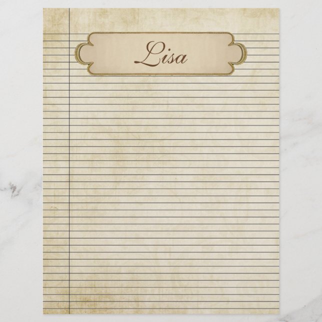 Vintage Papierlinien (Vorderseite)