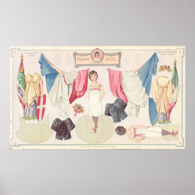 Vintage Papierpuppe Poster (Vorne)