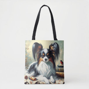 Vintage Papillon Dog-Malerei