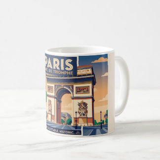 Vintage-Paris-Arc-de-Triomphe-Reiseposter Kaffeetasse