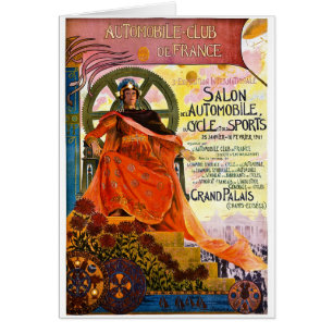 Vintage Paris-Autoausstellungs-Anzeige