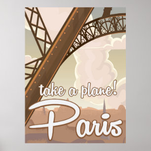 Vintage Paris Cartoon-Reiseposter Poster