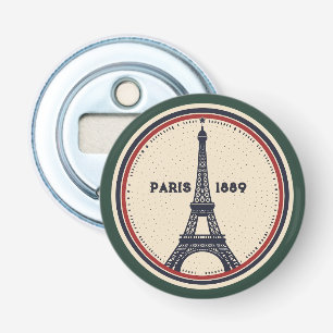 Vintage Paris Eiffelturm 1889 Knopfflaschenöffner Flaschenöffner