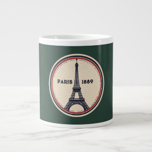Vintage-Paris-Eiffelturm-1889-Spezialtasse Jumbo-Tasse
