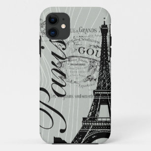 Vintage Paris & Eiffelturm iPhone 11 Hülle