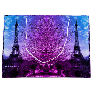 Vintage Paris Eiffelturm Große Geschenktüte