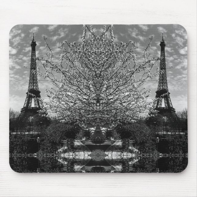 Vintage-Paris-Eiffelturm-Mauspad Mousepad (Vorne)