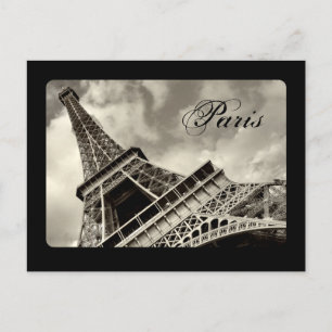 Vintage Paris Eiffelturm Postkarte