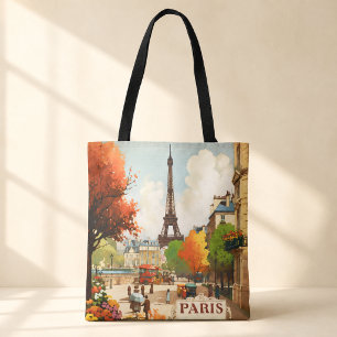Vintage Paris Eiffelturm Straßenszene