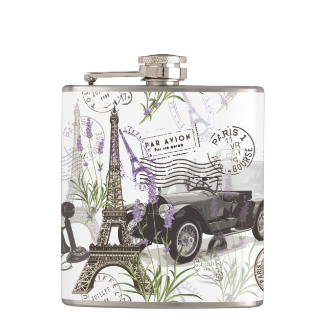 Vintage Paris Flachmann (Vorderseite)