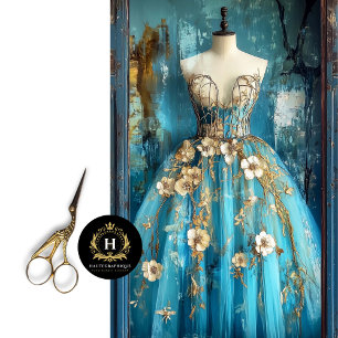 Vintage Paris Frankreich Ballerina Mode Decoupage  Seidenpapier
