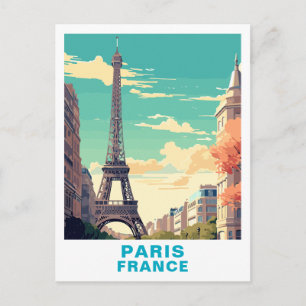 Vintage Paris, Frankreich Eiffelturm Postkarte