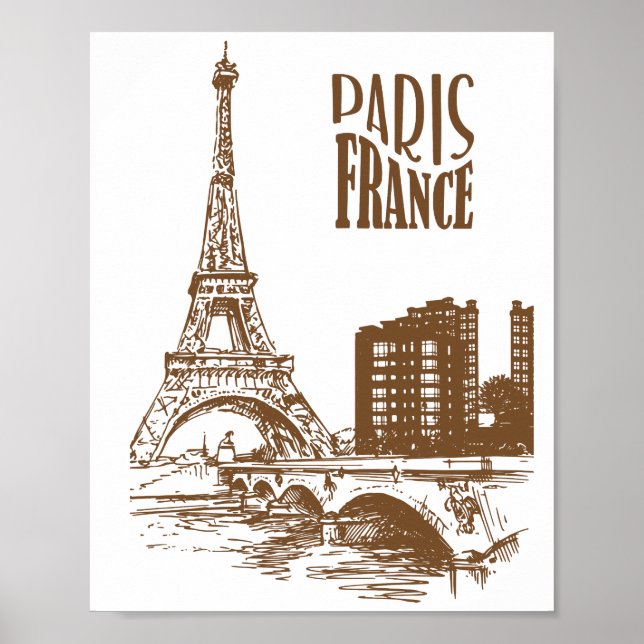 Vintage-Paris-Frankreich-Plakat – Klassische europ Poster (Vorne)