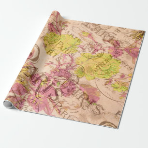 Vintage-Paris-Geschenkpapier Geschenkpapier