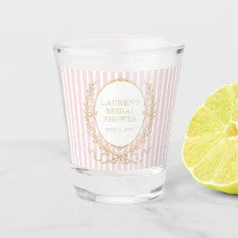 Vintage Paris Glam | Pink Stripe Bridal Shower Schnapsglas