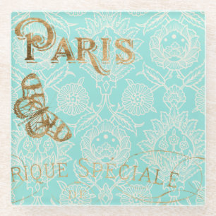 Vintage-Paris-Gold-Design Glasuntersetzer