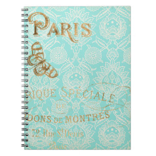 Vintage-Paris-Gold-Design Notizblock