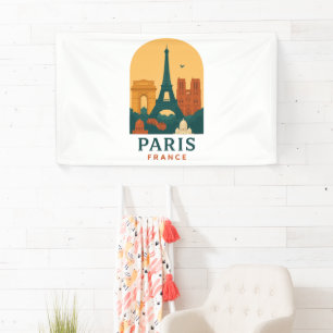 Vintage Paris – Kathedrale Notre Dame Retro Reise Banner