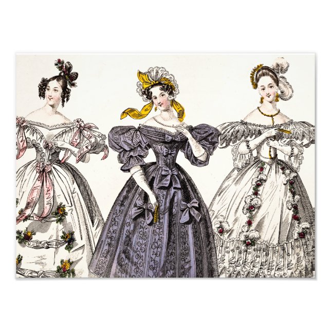 Vintage Paris-Mode der 1800er Jahre - französische Fotodruck (Vorne)