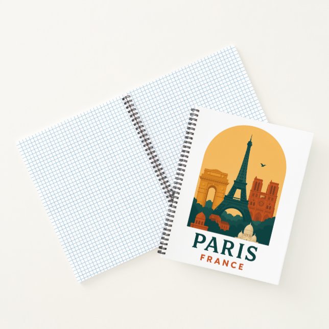 Vintage Paris Notebook – French Cathedral Design Notizbuch (Innenseite)